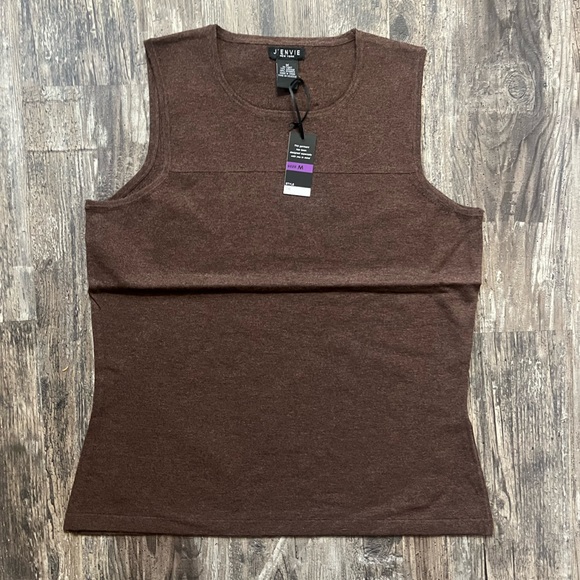 J’Envie Tank Top Brown Chestnut Blouse Women’s Size Small, Medium, Large NWT - Picture 2 of 9